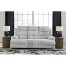  Manufacturer Color_Alloy  -- Signature Design by Ashley Falls Power Reclining Fabric Sofa IMAGE 5