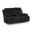  Manufacturer Color_Onyx  -- Rhine Falls PC4280596 Double Reclining Power Loveseat with Console IMAGE 1