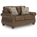  Manufacturer Color_Earth  -- Signature Design by Ashley Chasemore Stationary Leather Look Loveseat IMAGE 1