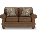  Manufacturer Color_Earth  -- Signature Design by Ashley Chasemore Stationary Leather Look Loveseat IMAGE 2