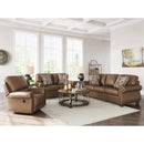  Manufacturer Color_Earth  -- Signature Design by Ashley Chasemore Stationary Leather Look Sofa IMAGE 12