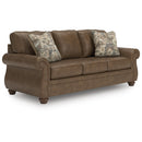  Manufacturer Color_Earth  -- Signature Design by Ashley Chasemore Stationary Leather Look Sofa IMAGE 1