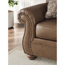  Manufacturer Color_Earth  -- Signature Design by Ashley Chasemore Stationary Leather Look Sofa IMAGE 6