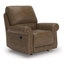  Manufacturer Color_Earth  -- Signature Design by Ashley Chasemore Swivel Glider Leather Look Recliner IMAGE 1