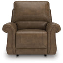  Manufacturer Color_Earth  -- Signature Design by Ashley Chasemore Swivel Glider Leather Look Recliner IMAGE 3