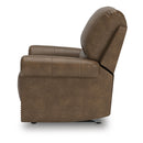  Manufacturer Color_Earth  -- Signature Design by Ashley Chasemore Swivel Glider Leather Look Recliner IMAGE 5