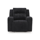  Manufacturer Color_Black  -- Signature Design by Ashley Forest Lake Power Fabric Recliner IMAGE 3