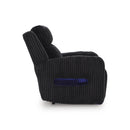  Manufacturer Color_Black  -- Signature Design by Ashley Forest Lake Power Fabric Recliner IMAGE 4