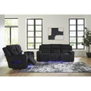  Manufacturer Color_Black  -- Signature Design by Ashley Forest Lake Power Reclining Fabric Loveseat with Console IMAGE 10