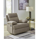 Manufacturer Color_Mocha  -- Signature Design by Ashley Side Swipe Rocker Fabric Recliner IMAGE 5