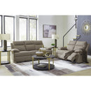  Manufacturer Color_Mocha  -- Signature Design by Ashley Side Swipe Reclining Fabric Loveseat IMAGE 14
