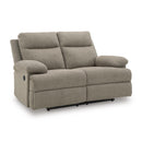  Manufacturer Color_Mocha  -- Signature Design by Ashley Side Swipe Reclining Fabric Loveseat IMAGE 1