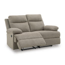  Manufacturer Color_Mocha  -- Signature Design by Ashley Side Swipe Reclining Fabric Loveseat IMAGE 2