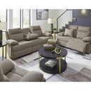  Manufacturer Color_Mocha  -- Signature Design by Ashley Side Swipe Reclining Fabric Loveseat IMAGE 8