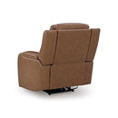  Manufacturer Color_Caramel  -- Signature Design by Ashley Knightington Power Leather Match Recliner IMAGE 4