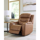  Manufacturer Color_Caramel  -- Signature Design by Ashley Knightington Power Leather Match Recliner IMAGE 6