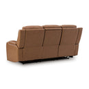  Manufacturer Color_Caramel  -- Signature Design by Ashley Knightington Power Reclining Leather Match Sofa IMAGE 4