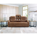  Manufacturer Color_Caramel  -- Signature Design by Ashley Knightington Power Reclining Leather Match Sofa IMAGE 7