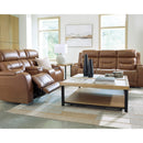  Manufacturer Color_Caramel  -- Signature Design by Ashley Knightington Power Reclining Leather Match Loveseat with Console IMAGE 11