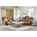  Manufacturer Color_Caramel  -- Signature Design by Ashley Knightington Power Reclining Leather Match Loveseat with Console IMAGE 17