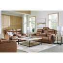  Manufacturer Color_Caramel  -- Signature Design by Ashley Knightington Power Reclining Leather Match Loveseat with Console IMAGE 18