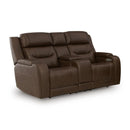  Manufacturer Color_Brown  -- Knightington PCU1160218A Power Reclining Love with Audio Seating IMAGE 1