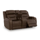  Manufacturer Color_Brown  -- Knightington PCU1160218A Power Reclining Love with Audio Seating IMAGE 2