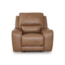  Manufacturer Color_Caramel  -- Signature Design by Ashley DeepWakes Power Leather Match Recliner IMAGE 3
