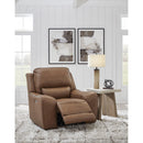  Manufacturer Color_Caramel  -- Signature Design by Ashley DeepWakes Power Leather Match Recliner IMAGE 6