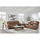  Manufacturer Color_Caramel  -- Signature Design by Ashley DeepWakes Power Reclining Leather Match Loveseat with Console IMAGE 13