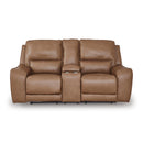  Manufacturer Color_Caramel  -- Signature Design by Ashley DeepWakes Power Reclining Leather Match Loveseat with Console IMAGE 3