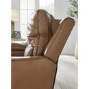  Manufacturer Color_Caramel  -- Signature Design by Ashley DeepWakes Power Reclining Leather Match Loveseat with Console IMAGE 7