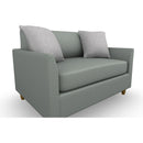  Best Home Furnishings Bayment C13MTHB Chair & A Half With Memory Twin Sleeper - Power Blue/Honey Birch IMAGE 1