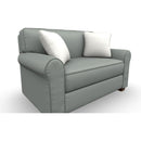  Best Home Furnishings Shannon C14MTDW Chair & A Half With Memory Twin Sleeper - Power Blue/Dark Walnut IMAGE 1