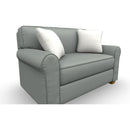  Best Home Furnishings Shannon C14MTHB Chair & A Half With Memory Twin Sleeper - Power Blue/Honey Birch IMAGE 1