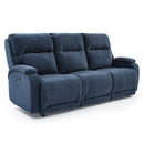  Best Home Furnishings Maverly FSS910RZ4 Power Tilt Headrest Space Saver Sofa - Sapphire IMAGE 1