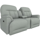  Best Home Furnishings Suitably L830RC7 Rocker Console Loveseat - Power Blue IMAGE 1