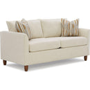  Best Home Furnishings Bayment S13MQDW Queen Memory Foam Stationary Sofa Sleeper W/(2)Pillows - Sand/Dark Walnut IMAGE 1