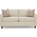  Best Home Furnishings Bayment S13MQDWLU Queen Memory Foam Stationary Sofa Sleeper W/(2)Pillows - Sand/Dark Walnut IMAGE 2