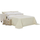  Best Home Furnishings Bayment S13MQDWLU Queen Memory Foam Stationary Sofa Sleeper W/(2)Pillows - Sand/Dark Walnut IMAGE 3