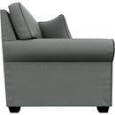  Best Home Furnishings Shannon S14MQE Queen Memory Foam Stationary Sofa Sleeper W/(2)Pillows - Power Blue/Espresso IMAGE 3