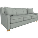  Best Home Furnishings Marinette S20QHB Queen Stationary Sofa Sleeper With Two (2) Pillows - Power Blue/Honey Birch IMAGE 1