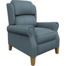  Best Home Furnishings Joanna 0LZ20HBLU Power Tilt Headrest High Leg Recliner - Tranquil/Honey Birch IMAGE 1
