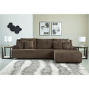  Manufacturer Color_Chocolate  -- Signature Design by Ashley Top Tier Fabric 3 pc Sectional IMAGE 2