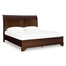  Size_Queen  -- Signature Design by Ashley Trellington Sleigh Bed with Storage IMAGE 1