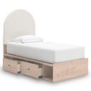  Size_Twin -- Signature Design by Ashley Arloster Upholstered Panel Bed with Storage IMAGE 2