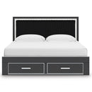  Size_King -- Signature Design by Ashley Zuraleus Upholstered Panel Bed with Storage IMAGE 3