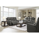  Manufacturer Color_Anchor  -- Signature Design by Ashley Bleckley Power Leather Match Recliner IMAGE 9