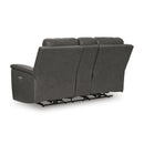  Manufacturer Color_Anchor  -- Signature Design by Ashley Bleckley Power Reclining Leather Match Loveseat with Console IMAGE 5
