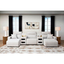  Manufacturer Color_Stone  -- ModMax II 65907S15 5 pc Power Reclining Sectional with Chaise and Audio Consoles IMAGE 1